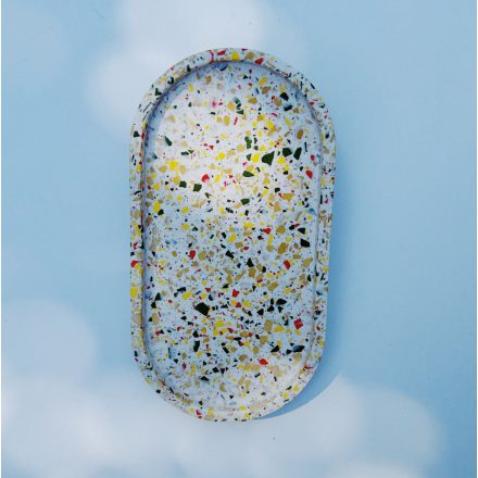 Ovális tálca - terrazzo*